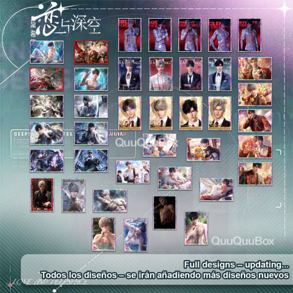 tarjetas holograficas de Love and Deepspace