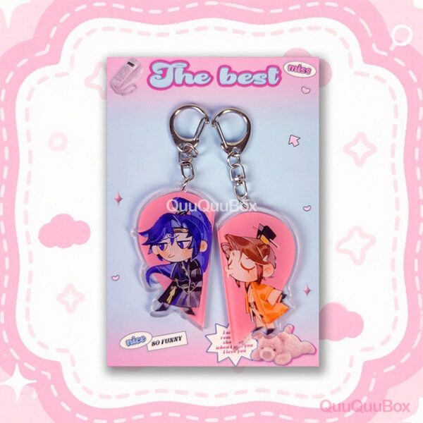 Set llavero corazón MC y FuRong