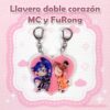 Set llavero corazón MC y FuRong