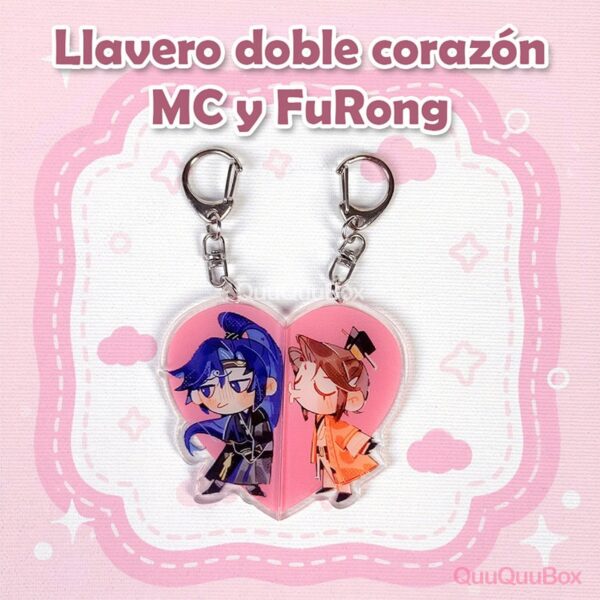 Set llavero corazón MC y FuRong