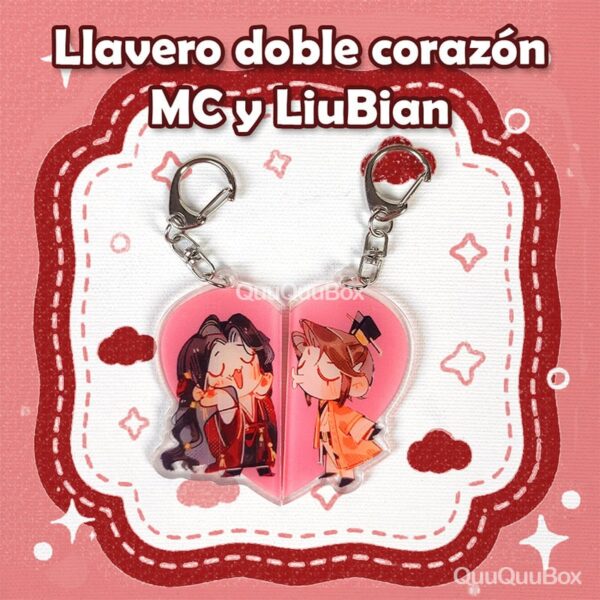 Set llavero corazón MC y LiuBian