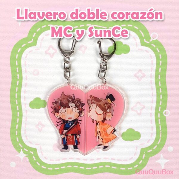 Set llavero corazon MC y SunCE