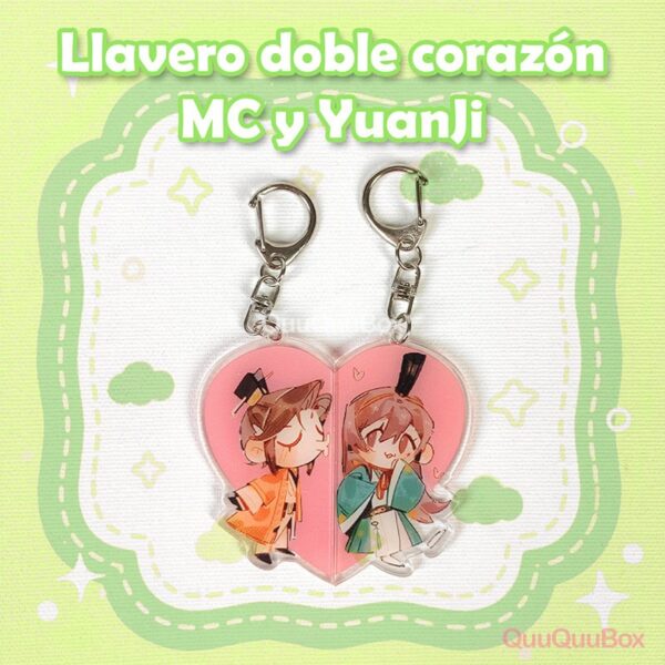 Set llavero corazón MC y YuanJi