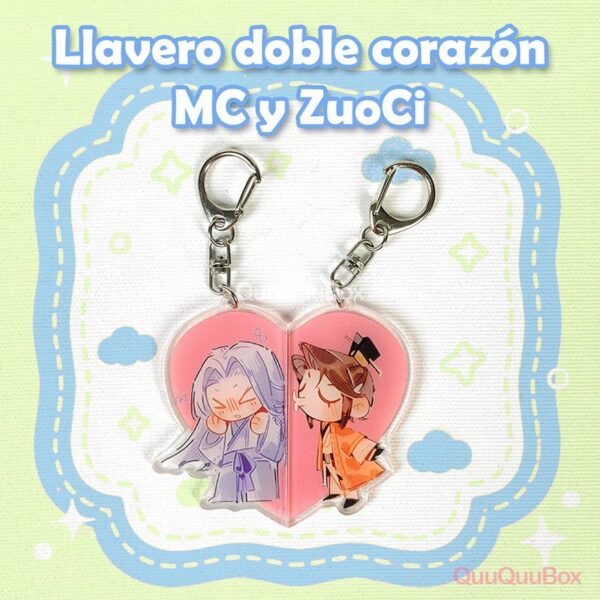 Set llavero corazon MC y ZuoCi