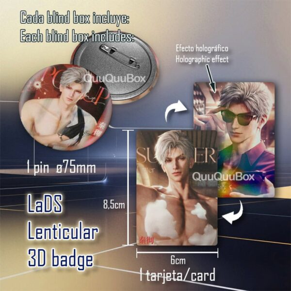 Blind Box LaDS pin lenticular 3D